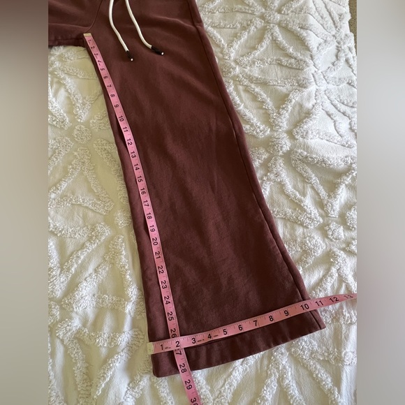 Soucy EZ Joggers Wide Leg Brown Pima Cotton Cozy Sweats Size Small - Picture 9 of 9